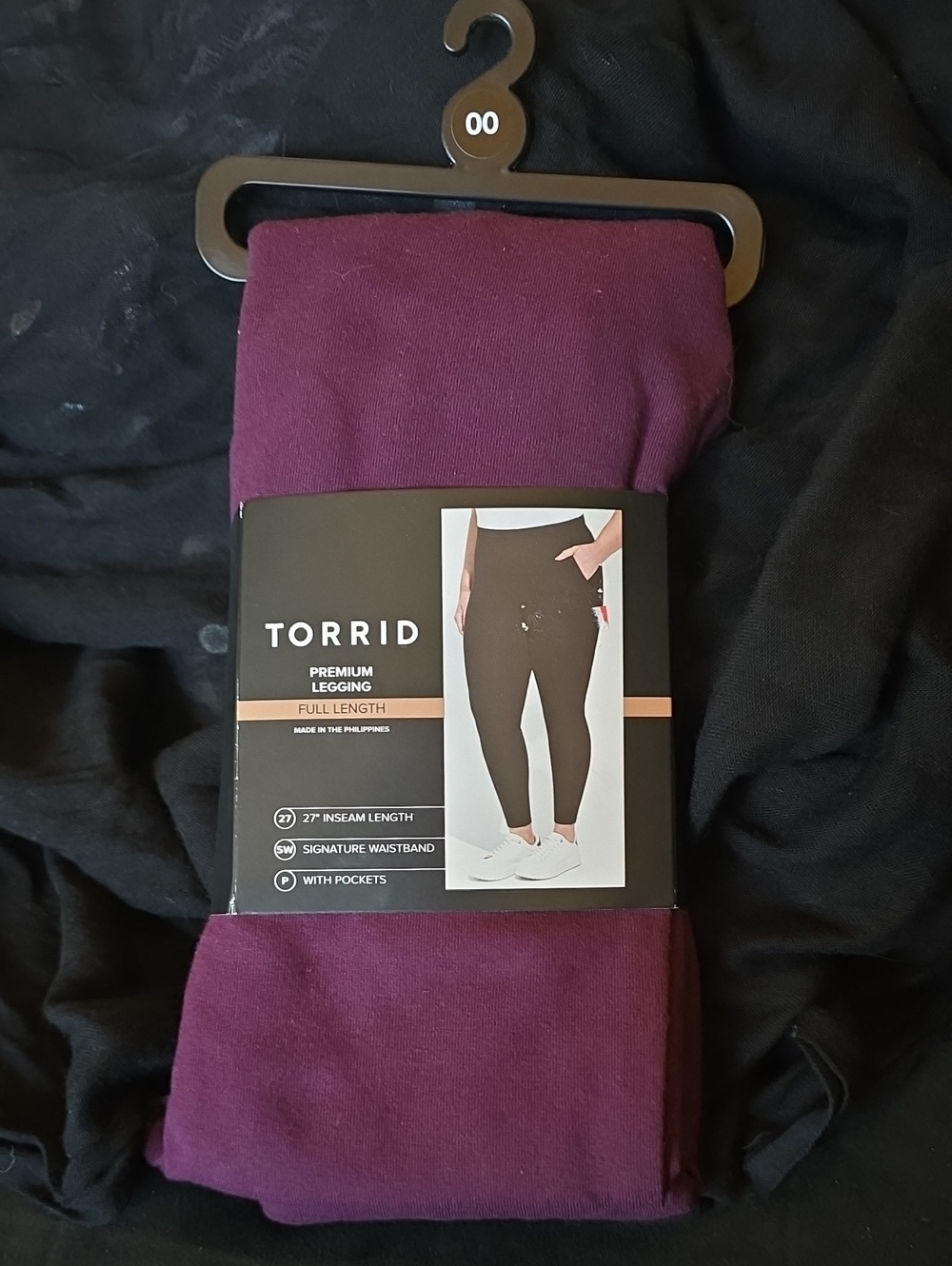 torrid Sz 00 Premium Full-Length Pocket Legging - Plum